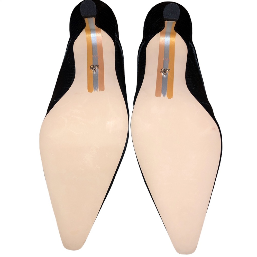 Sam Edelman Black Mules with Gold Chain - Picture 8 of 15